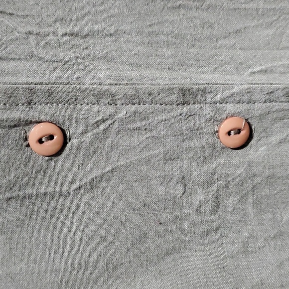 80s 90s VTG VINTAGE LONG DRESS W PUFF RUFFLE SLEEVES BUTTON DOWN STATEMENT RETRO - Picture 5 of 11